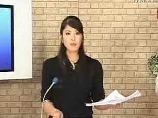 Asian news anchors go wild in nippon XXX bukkake show, Tokyo, Thai, China